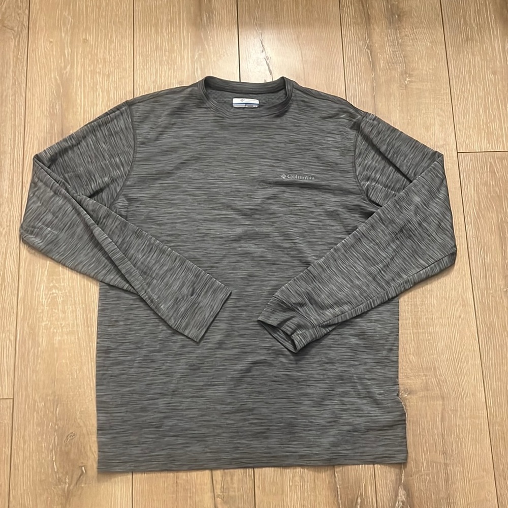 Columbia Mens Long Sleeve Gray Shirt